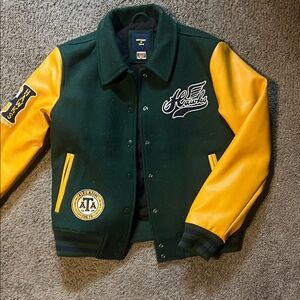Superdry Green and Yellow Bomber Jacket